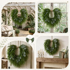 Suncalla Artificial Saw Grass and Eucalyptus Wreath for Front Door - Image 6