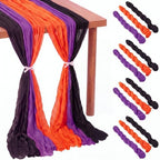 Remagr 12 Pcs Halloween Cheesecloth Gauze Table Runners Black Orange Purple by Remagr
