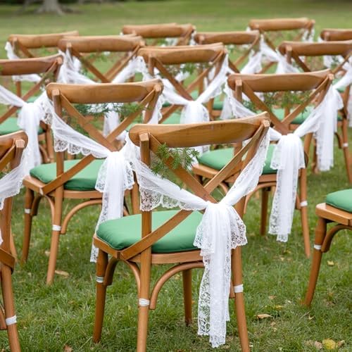 cobee 20 Pcs White Lace Table Runners, 14 x 120 Inch Rustic Embroidered Boho Table Runner Vintage Floral Wedding Decoration for Bridal Shower Vintage Party Decor - Image 5