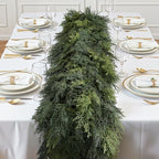 SHareconn 5.9FT Artificial Christmas Cedar Garland Decoration, Realistic Faux Cypress Greenery Garland for Winter Mantle Table Stairs Railing Fireplace Holiday Indoor Outdoor Decor, 5.9 FT by SHareconn