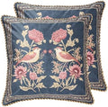 patdrea Designer Velvet Throw Pillow Cover,Set of 2,18"x18"-OldgardenB by patdrea
