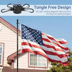 ZMTECH 10 FT Flag Pole with American Flag in Ground, Extra Thick Flag Pole Kit for Yard,Windproof Ground Flag Poles for Outside House Residential or Commercial（1 Pack） - Image 4