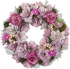Northlight Wooden Floral Artificial Spring Wreath Dried Foliage 13.5" - Image 3