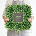 20 Inch Large Boxwood Wreath, Spring Summer Artificial Green Wreaths for Front Door Farmhous Wedding Window Hanging Wall All Year Round Indoor & Outdoor St Patrick's Day Decor - Image 2