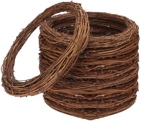 9 Pcs 10 Inch Natural Grapevine Wreath Set, Hand-Woven Vine Branch Wreaths for DIY Crafts, Christmas Decorations, Home & Event Styling by KUKLIPJIM