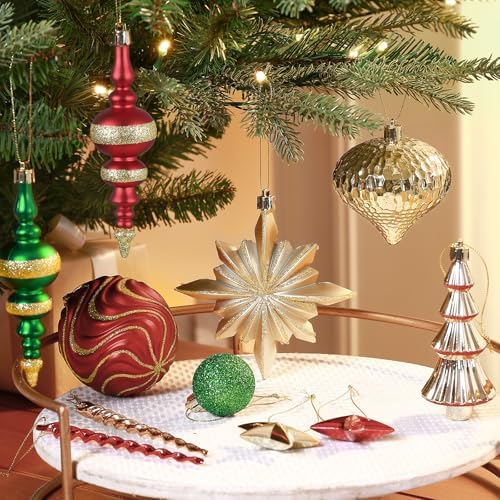 SHareconn 80Pcs Christmas Tree Ornaments Set Christmas Tree Decorations - Image 5