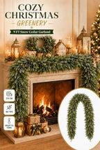 9FT Touch Fake Christmas Cedar Garland, Realistic Plant(1Pcs) - Image 5