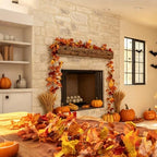 CQURE 10 Pack Fall Garland, 59Ft Artificial Autumn Maple Leaves Vines Thanksgiving Halloween Harvest Decor for Fireplace Mantle Table Indoor Outdoor - Image 7