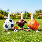 Abbylike 4 Set Football Porch Goose Outfit Lawn Baseball Goose Costume Rugby Basketball Porch Game Day Clothes for 23" H Statue Patio Yard Party Celebrations Decor - Image 4