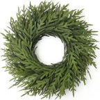 26" Artificial Norfolk Pine Wreath, Christmas Greenery for Front Door Decor by Juxdp