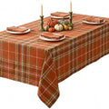 Thanksgiving Culloden Plaid 60 x 144 Inch Rectangle 100% Cotton Tablecloth by HomeBargainsPlus