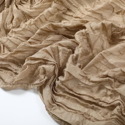 LemonRoad 4 Pcs 20ft Cheesecloth Table Runners Boho Gauze, Nude - Image 4