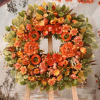 26" Large Front Door Wreath, Fall Wreaths for Front Door, Fall Decor, 1Pc - Image 2