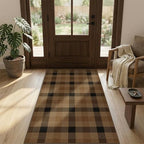 Easy Jute Plaid 3x5 Entryway Rug, Brown Checkered Washable Front Door Mat, Indoor Outdoor Farmhouse Non Slip Rug for Porch, Entrance, Balcony and Kitchen - Image 3