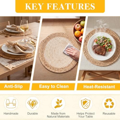 Britimes Table Runner Set, 26 Pack, for Kitchen Decor, Boho Spiral Lattice - Image 6