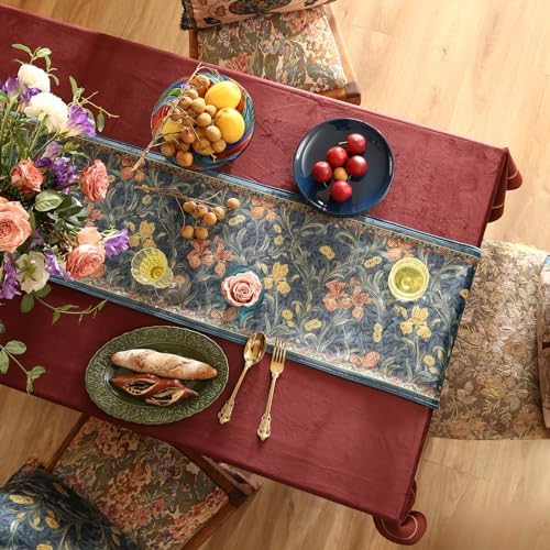 Patdrea Designer Vintage French Velvet Table Runner,12"X118"-Herbert C - Image 6