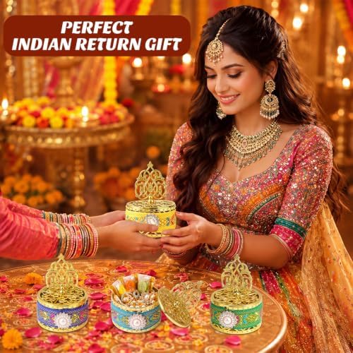 Indian Return Gifts Boxes, Diwali Candy Favor, Multicolor, 24 Pcs - Image 6