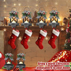 Therwen 4 Pcs Christmas Stocking Holders Lantern, LED, Classic, Black - Image 4