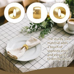 52 Pcs Gold Napkin Rings,Table Metal Napkin Ring Holders Cloth Table Setting Decorations for Wedding, Dinners Party, Anniversary, Birthday (Classic) - Image 4