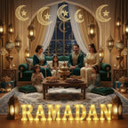 Honoson 7 Pcs Ramadan Eid Decoration Ramadan LED Lights Sign - Image 4