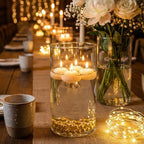 12pcs Glass Cylinder Vases for Centerpieces, 6 Inch Tall Flower Vase for Wedding Decorations, Hurricane Vases Floating Candle Holder for Table Centerpiece Wedding Home Décor - Image 4