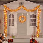 Ceenna 4 Pack Fall Garland String Lights, 23 ft 80 LED Maple Lighted - Image 6