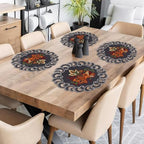 Decozen Set of 8 Doilies for Table, Lace Doilies - Rustic, Crochet, Farmhouse, Kitchen, Dining Table Centerpiece Decor - Round Christmas Placemats - 15 inch Charcoal Gray, Charcoal Fleur Collection - Image 5