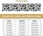 Southwestern Cowhide Print Table Runner Black and White Cowhide Tablecloth Cow Print Table Cloths for Parties Kitchen Cowboy Birthday Home Table Decorations 13x120in - Image 4