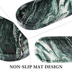 Koville Green Marble Tray for Bathroom Countertop, 10"x5" Natural Marble Vanity Tray Perfume Trays for Dresser, Stone Jewelry Dish Candle Holder for Home Decor, Stone Catchall Trays - Image 3