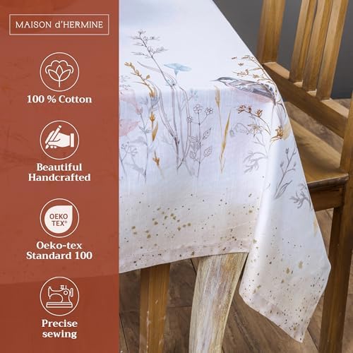 Maison d' Hermine Table Cloth Rectangle Table Reusable 100% Cotton 54"x72" - Image 2