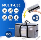 TAILI 8 Pack Silver Extra Large Moving Bags,Storage Bag with Visible Window - Image 2