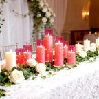 Nimiko Flickering Flameless LED Candles,Battery Operated Candles 9 Pcs with Embedded Star String,Acrylic LED Pillar Candles with Remote,Suitable for Home Decoration to Create an Atmosphere (Pink) - Image 6