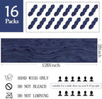 16 Pack Navy Blue Cheesecloth Table Runner 20 x 120 inch Gauze Table Runners 10 FT Long,Semi Sheer Boho Cheese Cloth Fabric Table Runner Bulk for Wedding,Party,Baby Shower,Bridal Shower Decoration - Image 2