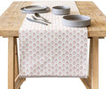 Over&Back 18x90 Hand-Blocked Printed Cotton Table Runner - Washable Table Runners for a Custom Home Decor Tablescape - Perfect for Coffee Table, Dinner Table, Living Room, and More - Pink Bloom by overback