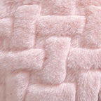 Yaertun Set of 2 Decorative Throw Pillow Covers Thick Plush Wool Throw Pillows Super Soft Luxury Faux Rabbit Fur Velvet Cushion Covers for Couch Sofa Bed Living Room 24x24 Inch Pink - Image 3
