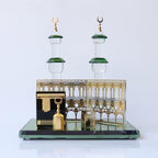 Islamic Crystal Decorations The Minaret of Mecca Mosque and Kaaba Ramadan Eid Gifts by Unknown