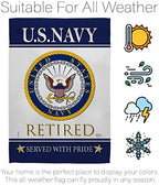 US Navy Retired Garden Flag - Set with Stand Armed Forces USN Seabee United State American Military Veteran Retire Official - House Banner Small Yard Gift Double-Sided Made in USA 13 X 18.5 - Image 6