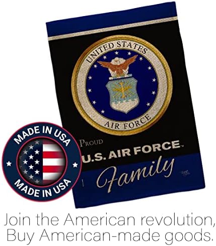 Air Force Proudly Family Burlap Garden Flag - Set Wall Hanger Armed Forces USAF United State American Military Veteran Retire Official - House Banner Small Yard Gift Double-Sided 13 X 18.5 - Image 5