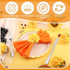24 Pcs Flower Napkin Rings Daisy Flower Handcraft Floral Napkin Holder Rings for Wedding, Holiday Banquet, Luncheons, Birthday Party Dining Table Decor - Image 4