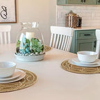 Handmade Beaded Placemat Charger, 13 Inch Round, Set of 2, Beautiful Decorative Dining Table Placemat for Your Dinner Table Décor - Gold Multi - Image 6