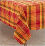 Terracotta Orange Harvest Halloween Autumn Thanksgiving Holiday Design Dinner Tablecloth, 65" X 160" Rectangular, 100% Cotton, (1 Piece). - Image 2