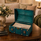 Lockable Vintage Wooden Storage Box, Jewelry Chest & Keepsake Organizer - Image 4
