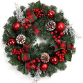 Garvee 18 in Prelit Christmas Wreath for Front Door, Battery Operated by Garvee