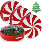 4 Pcs 36 Inch Christmas Wreath Storage Bags, Cute Lollipop by Yoojahow