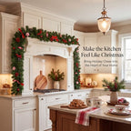 Xmas Cabinet Ball Berry Garland Decorations, 9ft - Image 5