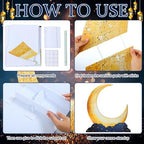 Leinuosen 5 ft Moon Starry Night Movie Night Party Decorations Large Cutou - Image 3