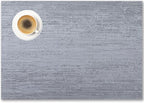 Placemats Set of 12 - Easy Clean Woven Vinyl Placemat for Dining Table, Indoor/Outdoor Place Mats, Washable PVC Table Mats（Gray） by Unknown