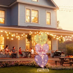 VIHOSE Valentine's Day Heart Lights 41 Inch H Pre-lit Lighted Heart Decor with 50 Warm White Lights Valentine's Day Conversation Candy Hearts Decoration for Indoor Outdoor Porch Garden Lawn (Vivid) - Image 6