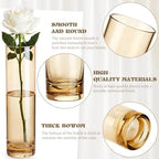 Didaey 12 Pcs Acrylic Bud Vases Amber, Cylinder Vase for Rose Centerpieces - Image 4