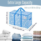 VENO 10 Pack Heavy Duty Moving Bags, Extra Large Storage Bags with Reinforced Handles & Strong Zippers, Foldable & Reusable Moving Box Alternative for Clothes & Dorm Storage - Image 4